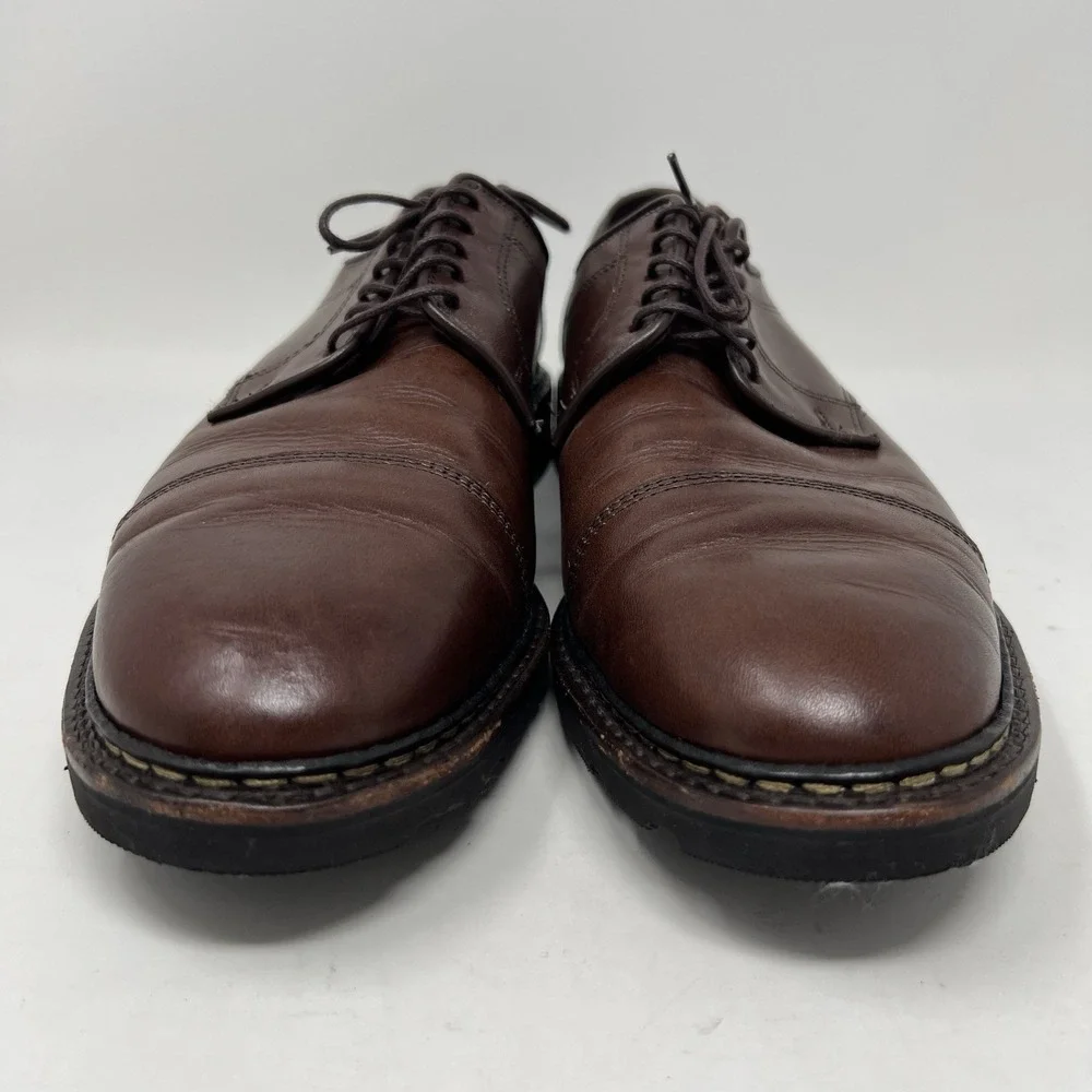 Allen Edmonds Ace Cap Toe Derby Men's Size 8 D Tobacco Brown Leather Dress Shoes